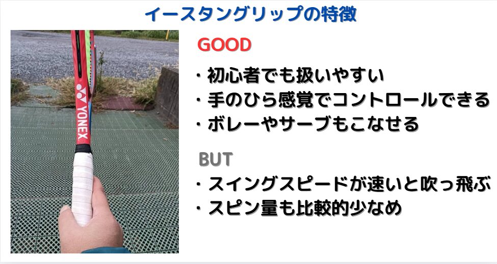 初心者向けイースタングリップの特徴